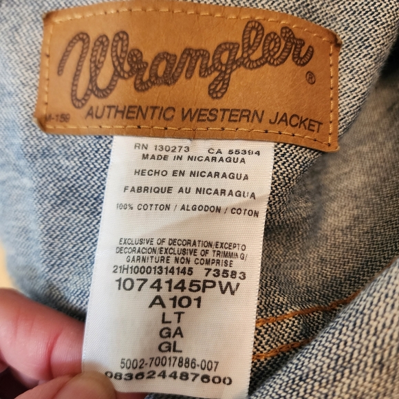 Wrangler Men's Cowboy Cut Blue Denim Jacket, Size LT - Picture 2 of 9